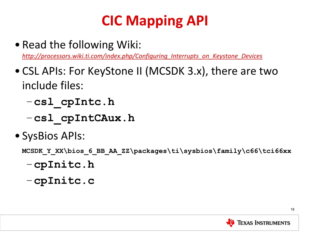 cic mapping api