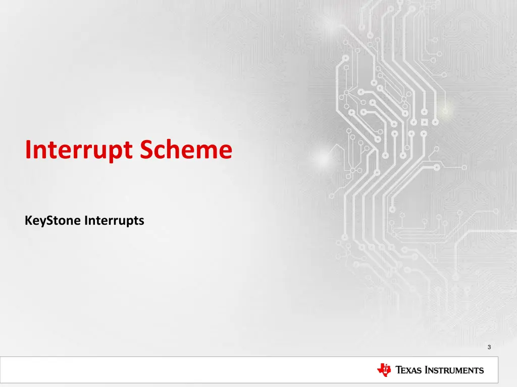 interrupt scheme