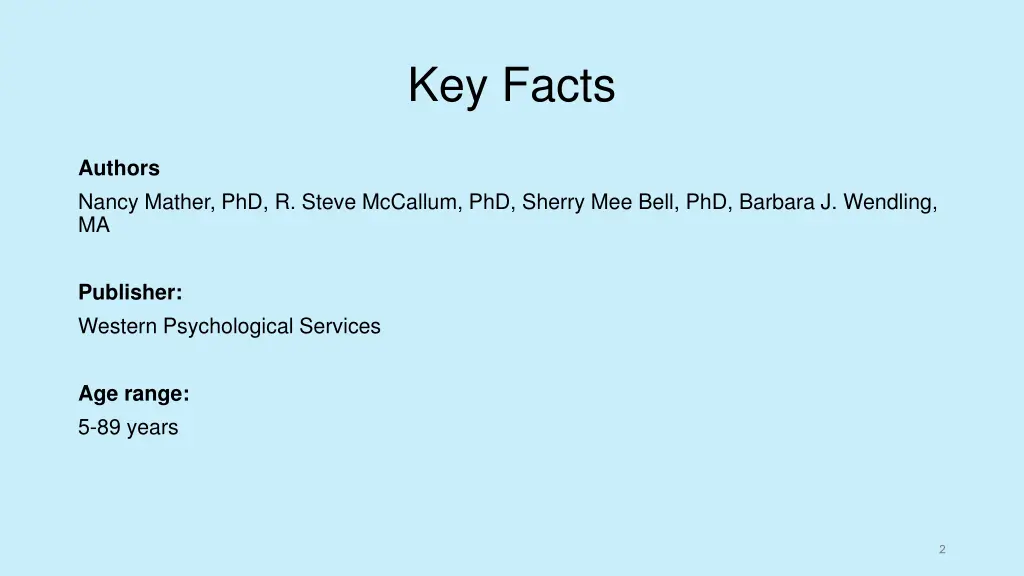 key facts