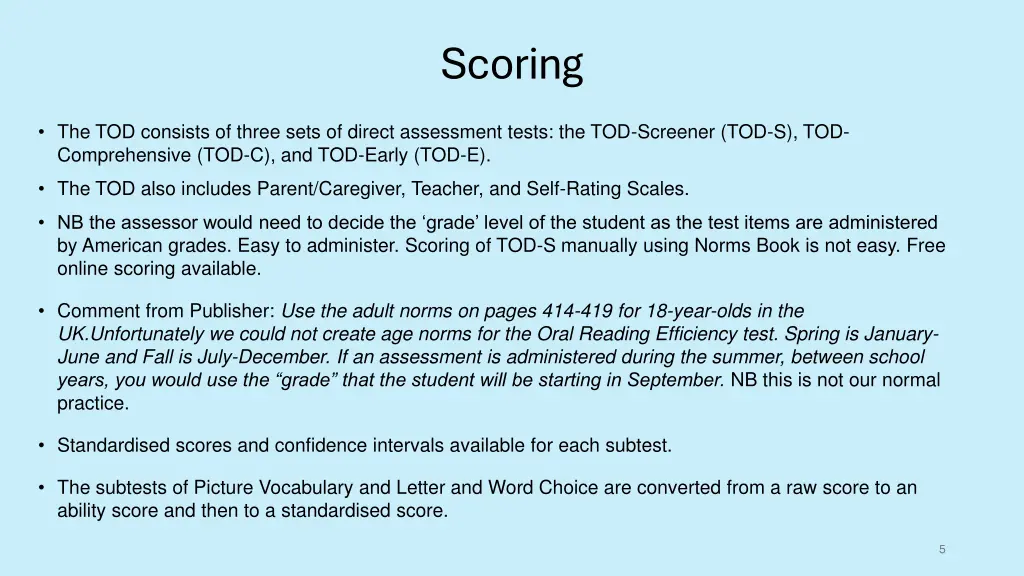scoring