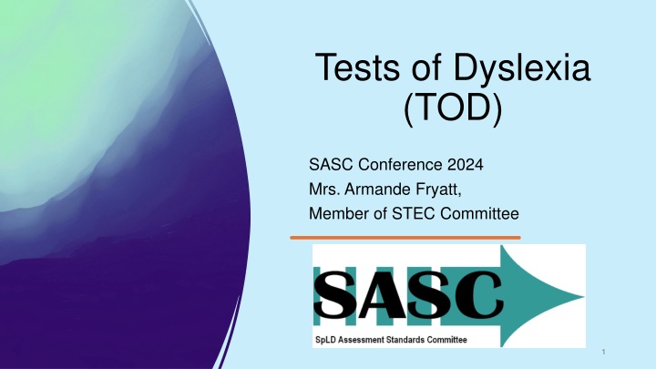 tests of dyslexia tod