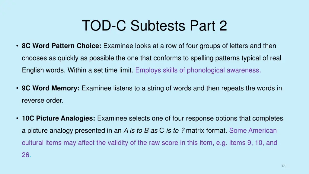 tod c subtests part 2