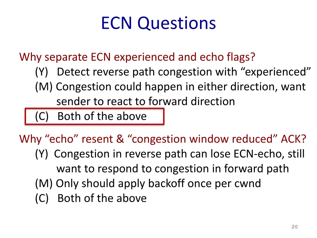 ecn questions 1