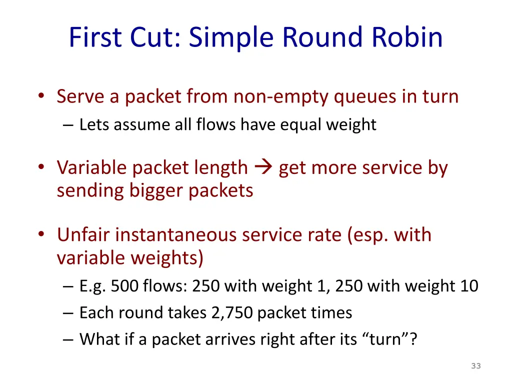 first cut simple round robin