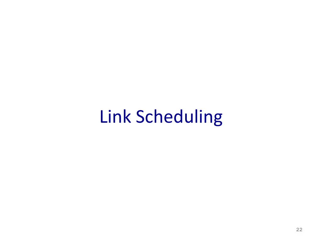 link scheduling