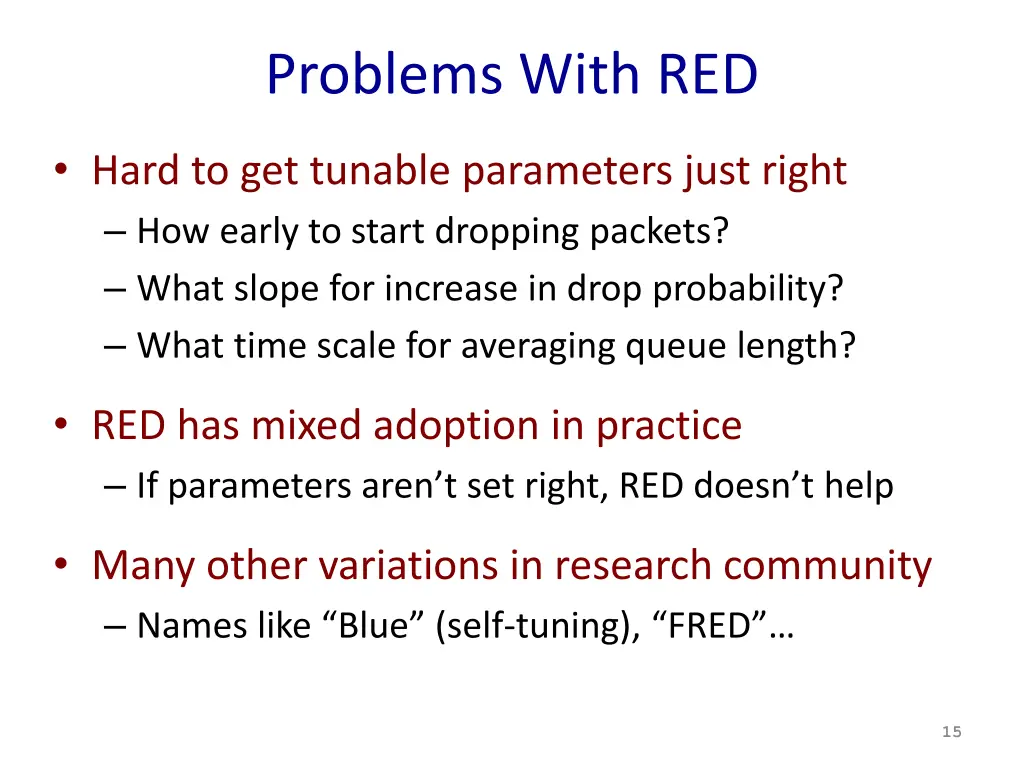 problems with red