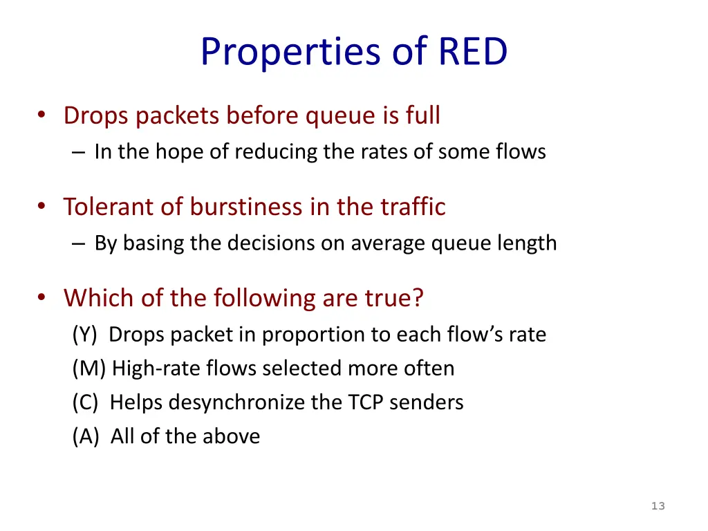 properties of red