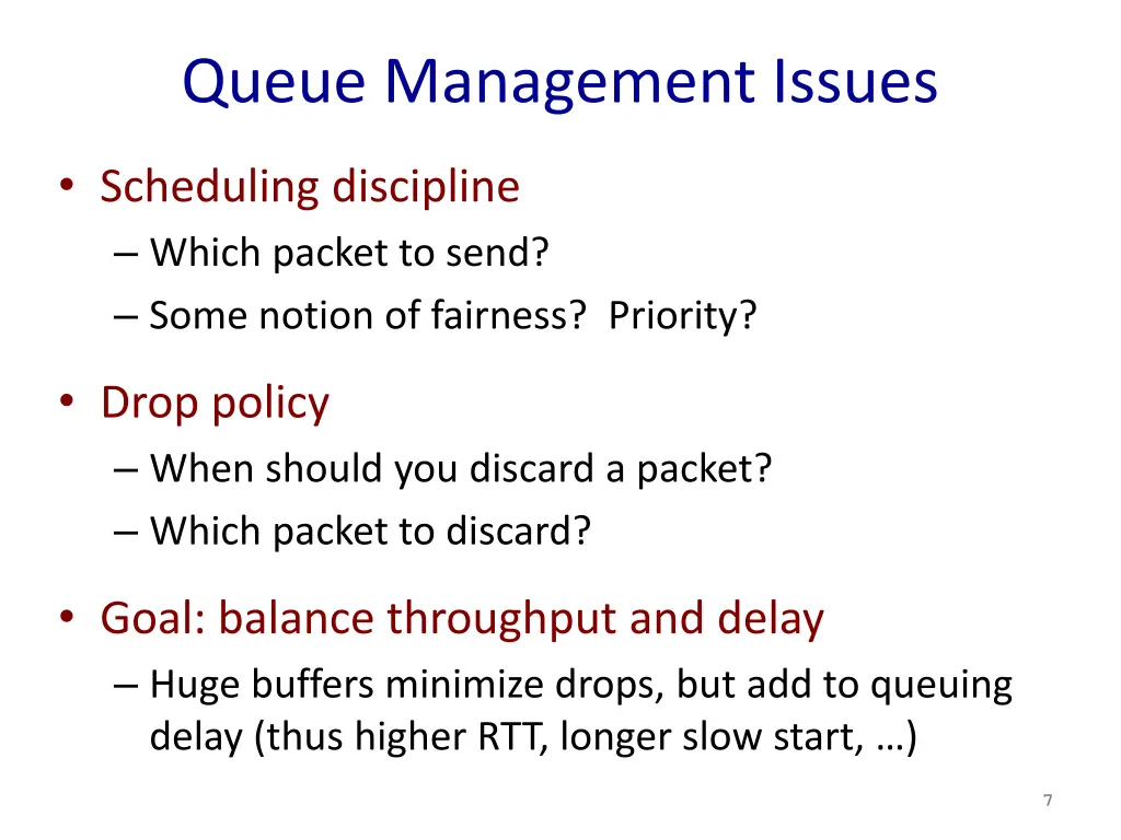 queue management issues