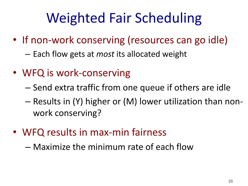 weighted fair scheduling 1