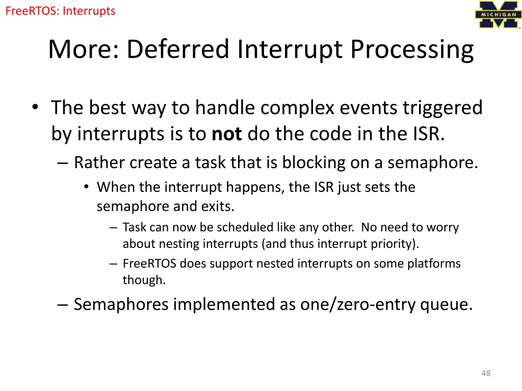 freertos interrupts 1