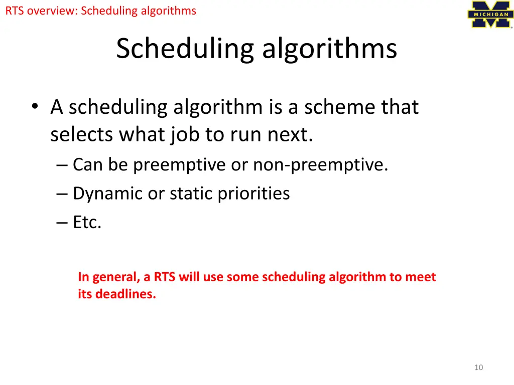 rts overview scheduling algorithms