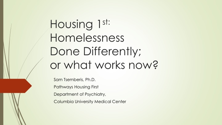 housing 1 st homelessness done differently