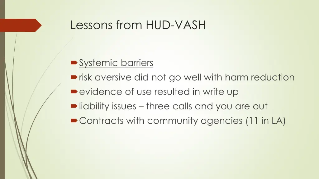 lessons from hud vash