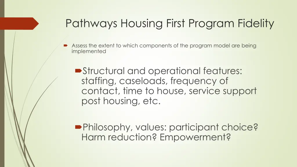 pathways housing first program fidelity