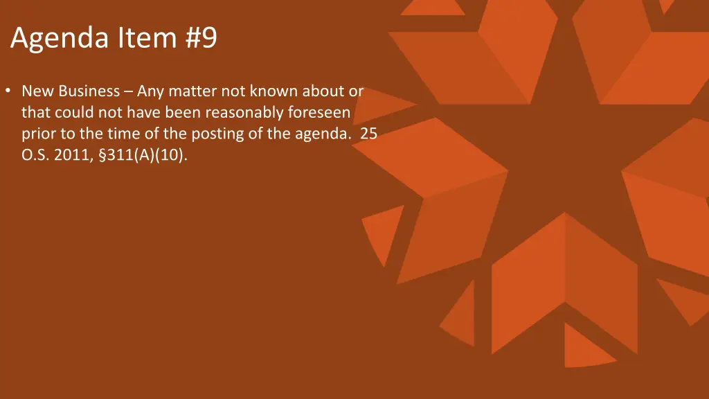 agenda item 9