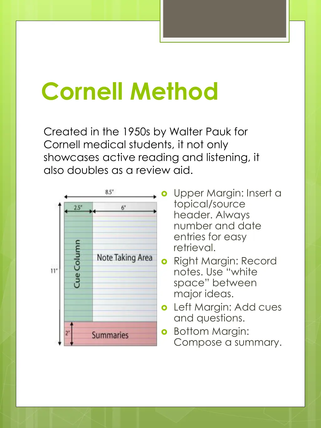 cornell method