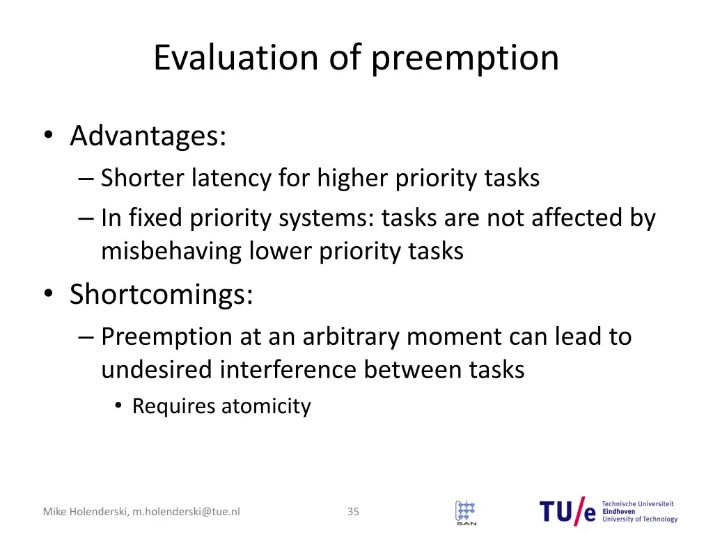 evaluation of preemption