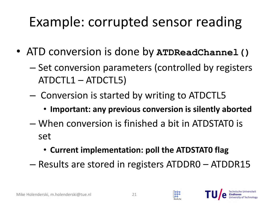 example corrupted sensor reading 1
