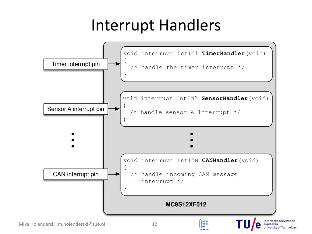 interrupt handlers