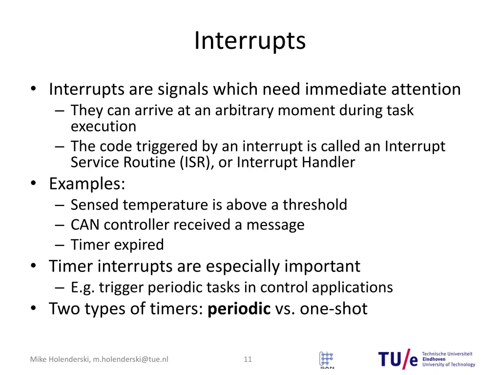 interrupts
