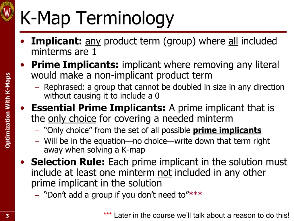 k map terminology