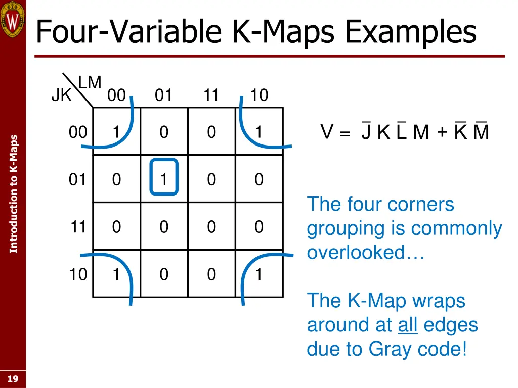 four variable k maps examples 1