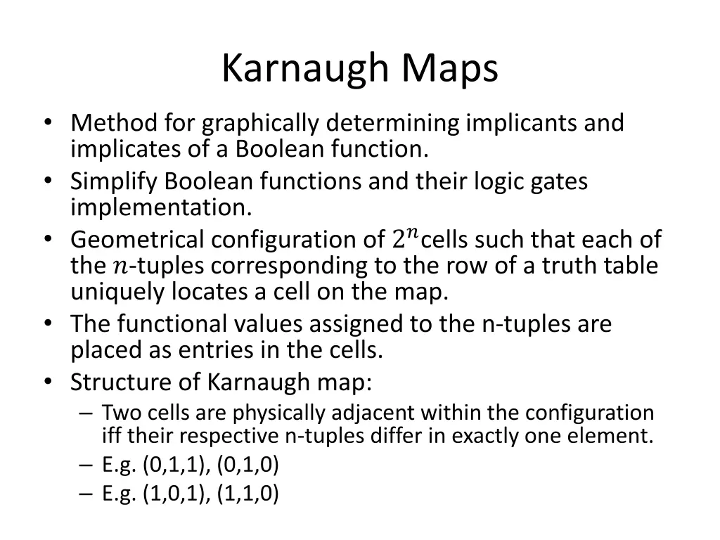 karnaugh maps