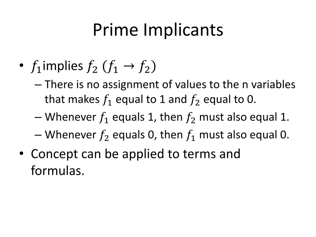 prime implicants