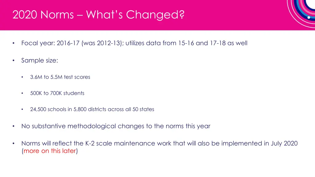 2020 norms what s changed