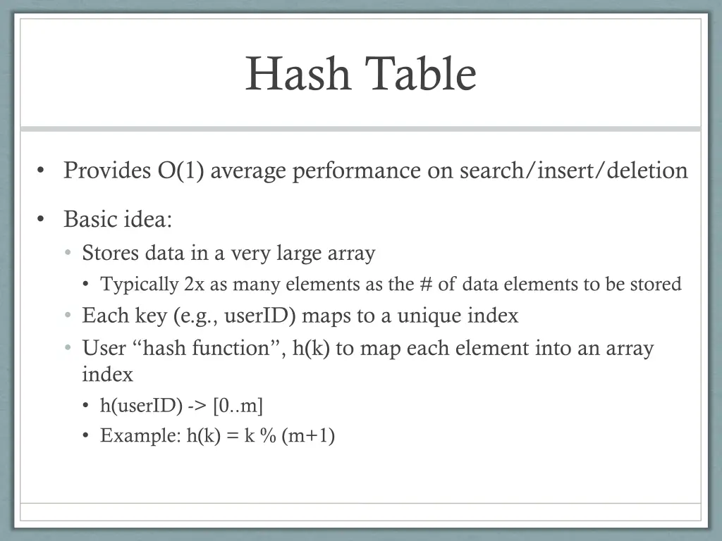 hash table