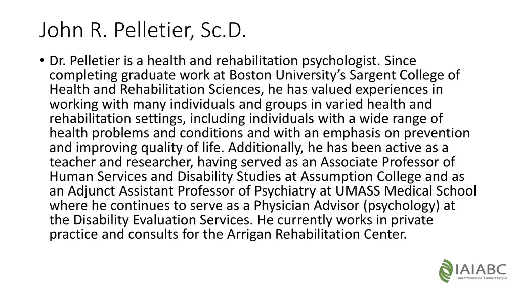 john r pelletier sc d