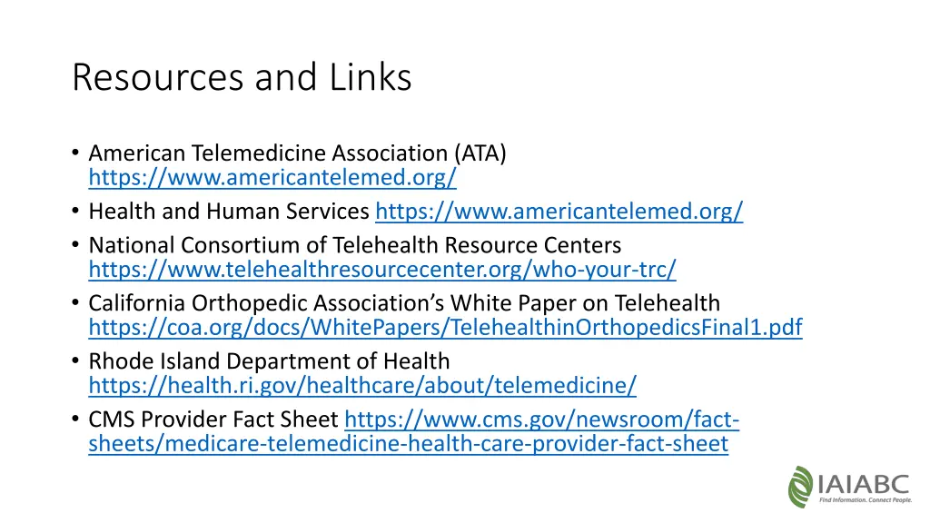 resources and links