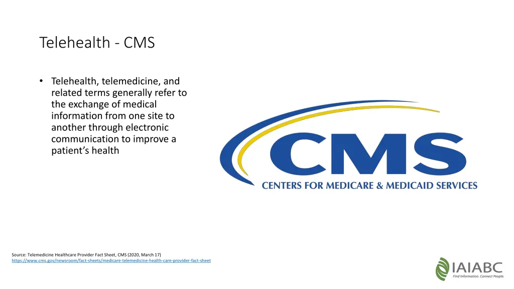 telehealth cms