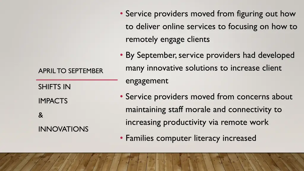 service providers moved from figuring