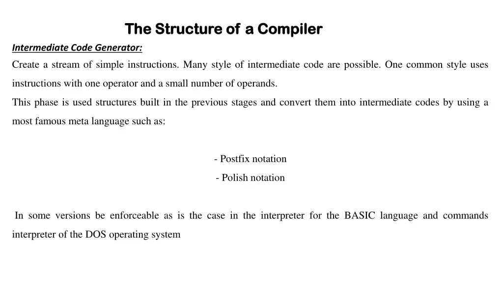 the the structure of a compiler structure 5