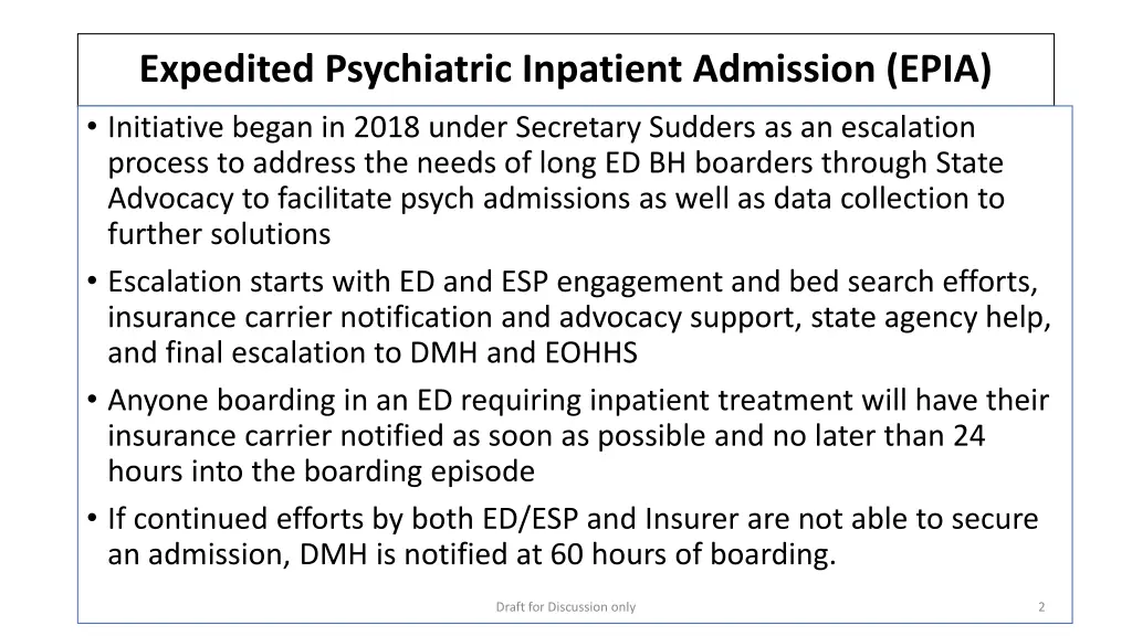 expedited psychiatric inpatient admission epia