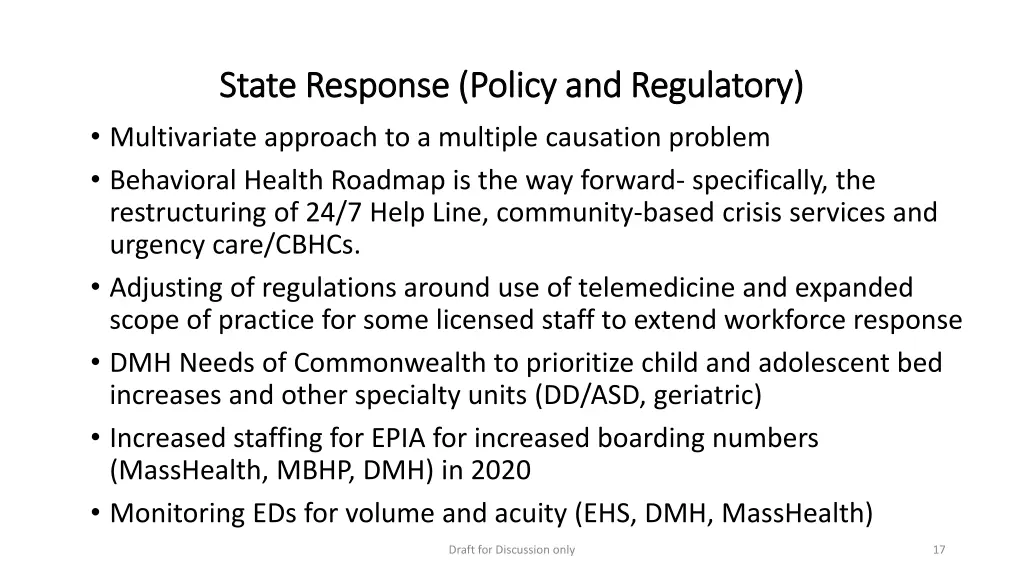 state response policy and regulatory state