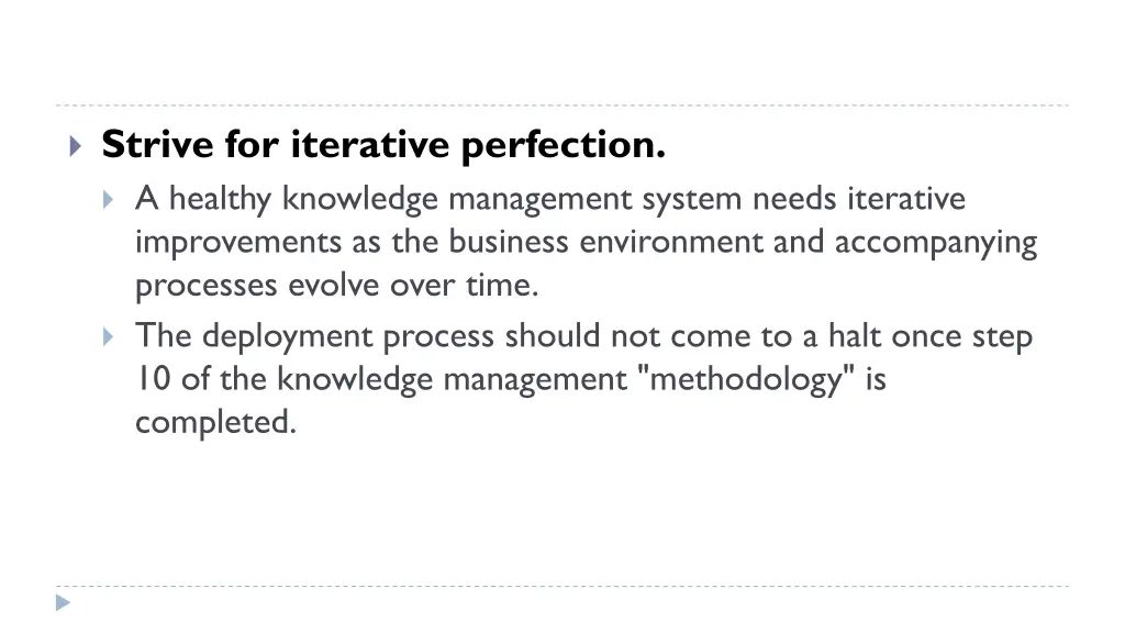 strive for iterative perfection a healthy