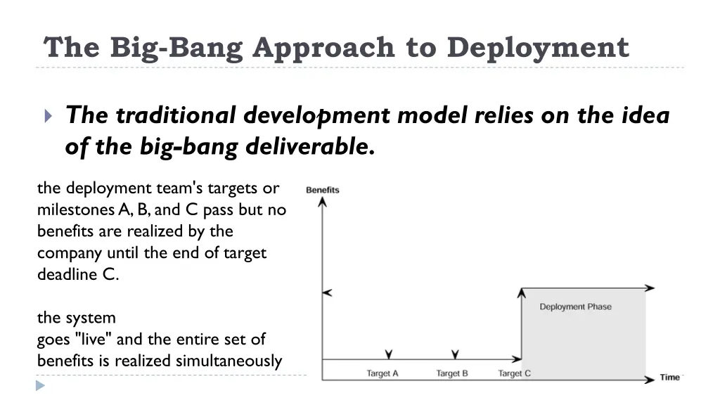 the big bang approach to deployment