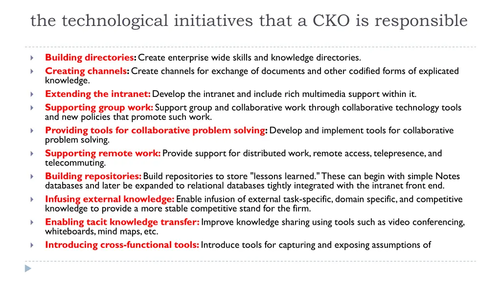the technological initiatives that