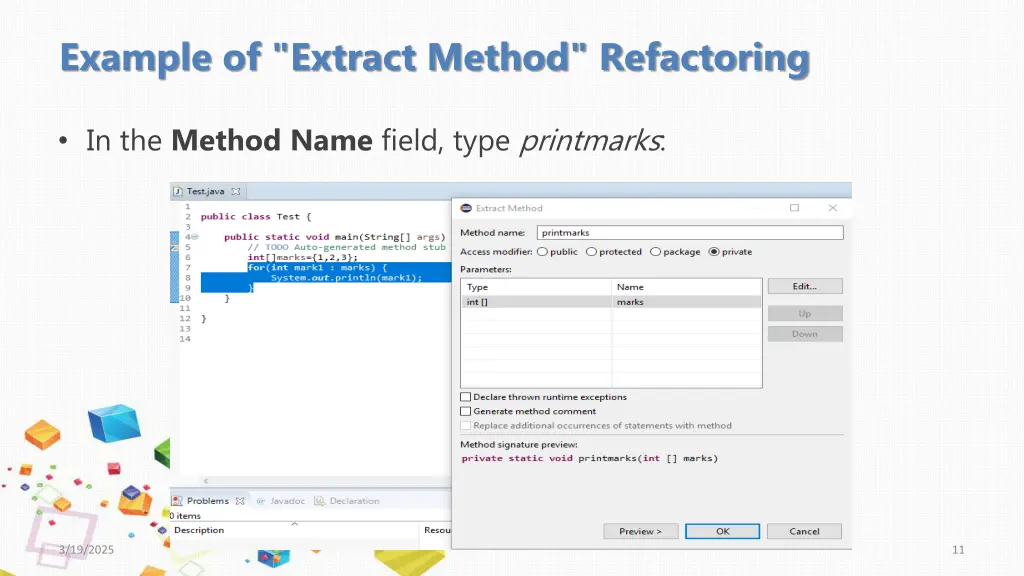example of extract method refactoring 2