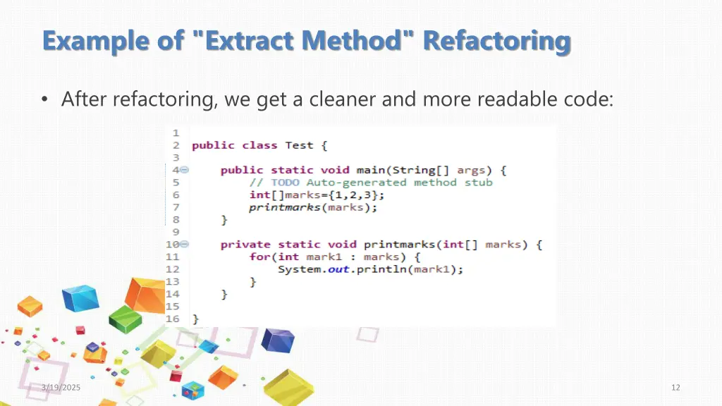 example of extract method refactoring 3