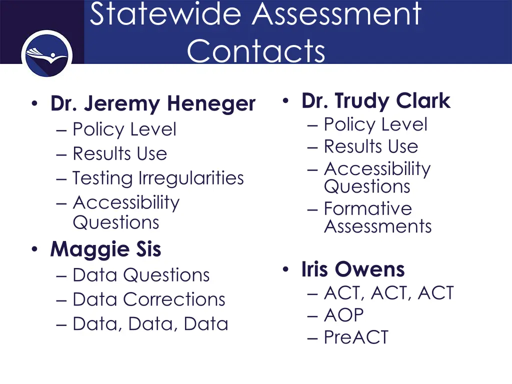 statewide assessment contacts 1