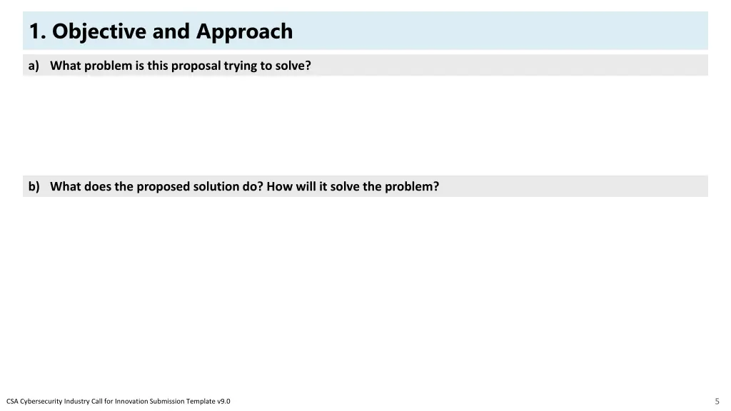 1 objective and approach