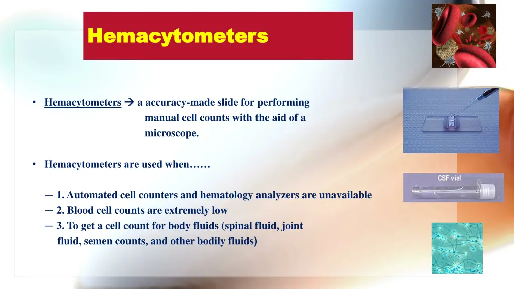 hemacytometers hemacytometers
