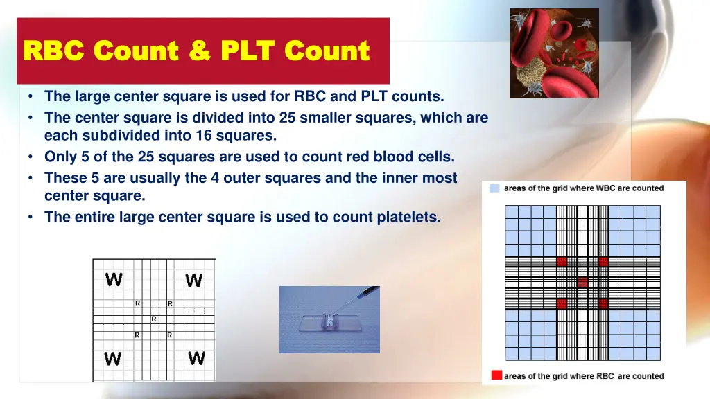 rbc count plt count rbc count plt count