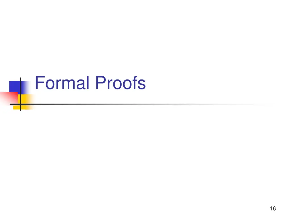 formal proofs