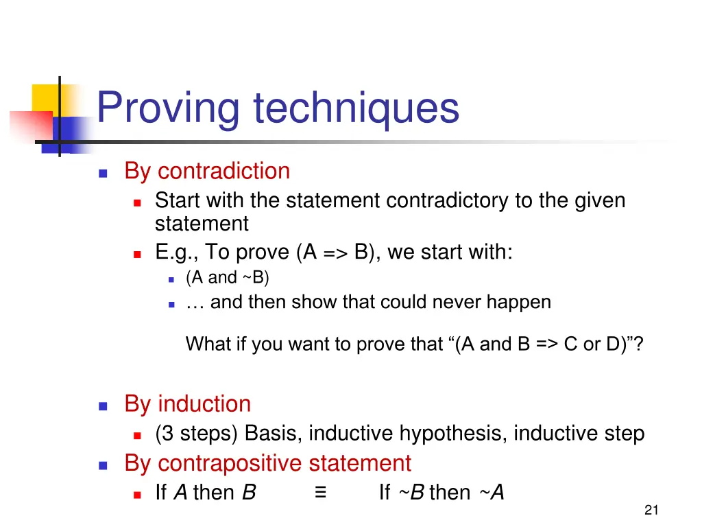 proving techniques