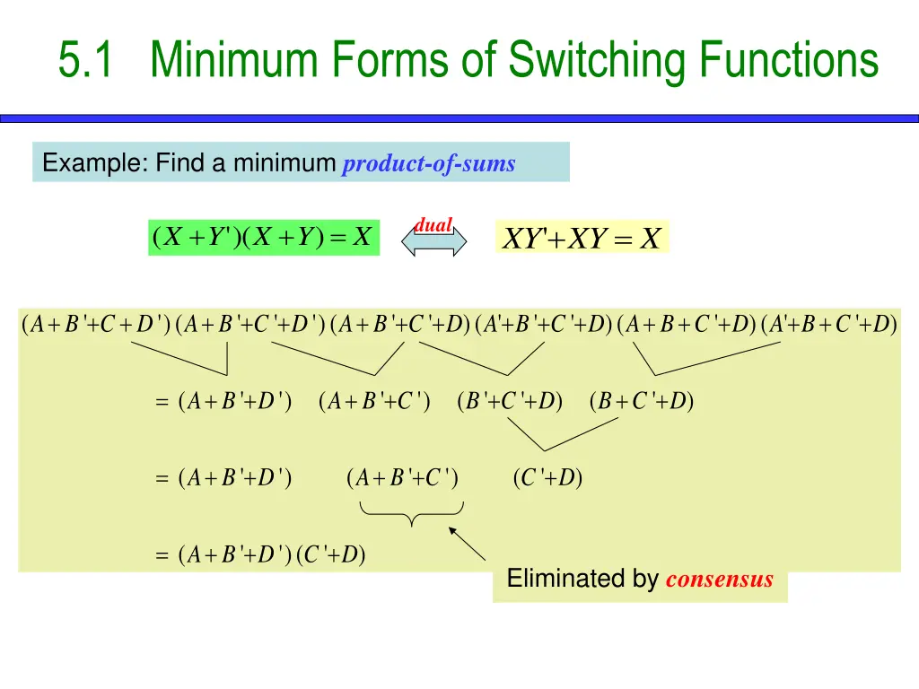 5 1 minimum forms of switching functions 4