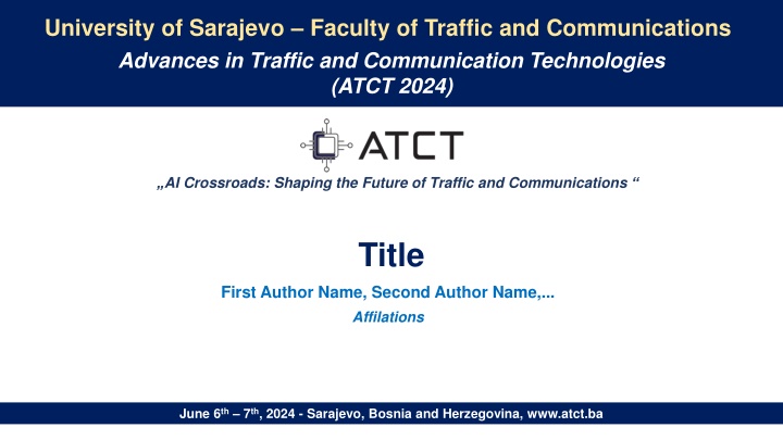university of sarajevo faculty of traffic